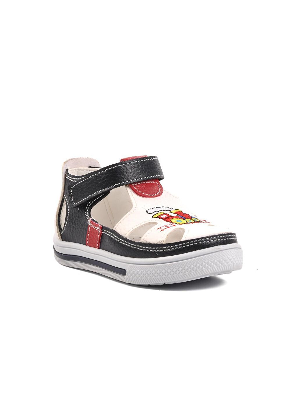 Lacivert-Beyaz Cırtlı Erkek Çocuk Sandalet 1010-B-2