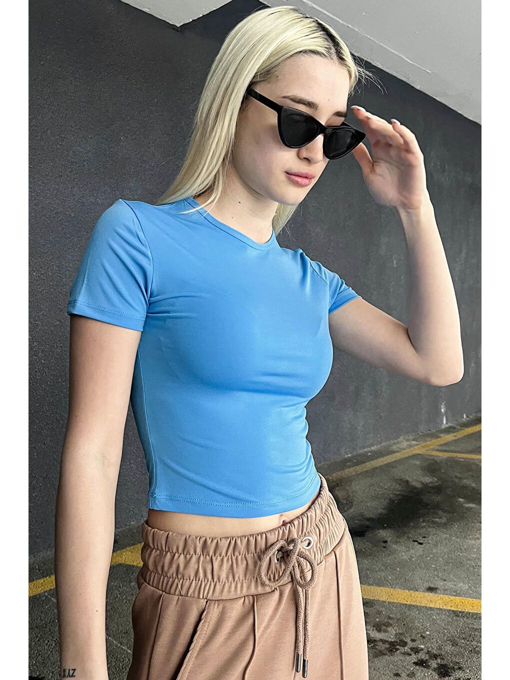 Mavi Bisiklet Yaka Kısa Kollu Basic Tişört Mg1826