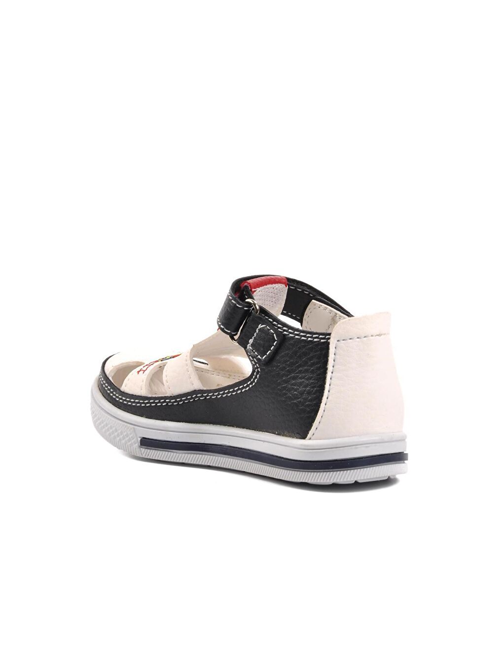 Lacivert-Beyaz Cırtlı Erkek Çocuk Sandalet 1010-B-3