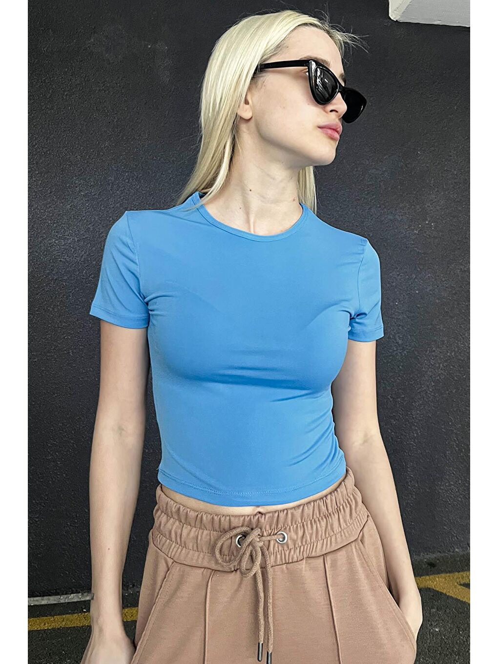 Mavi Bisiklet Yaka Kısa Kollu Basic Tişört Mg1826-1