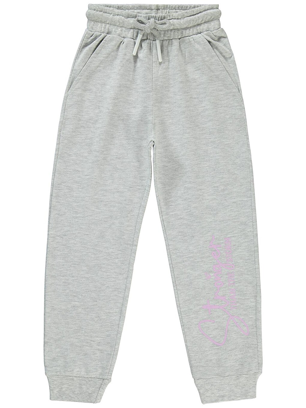 Beyaz Girls Basic 10-13 Yaş Eşofman Altı - Gri