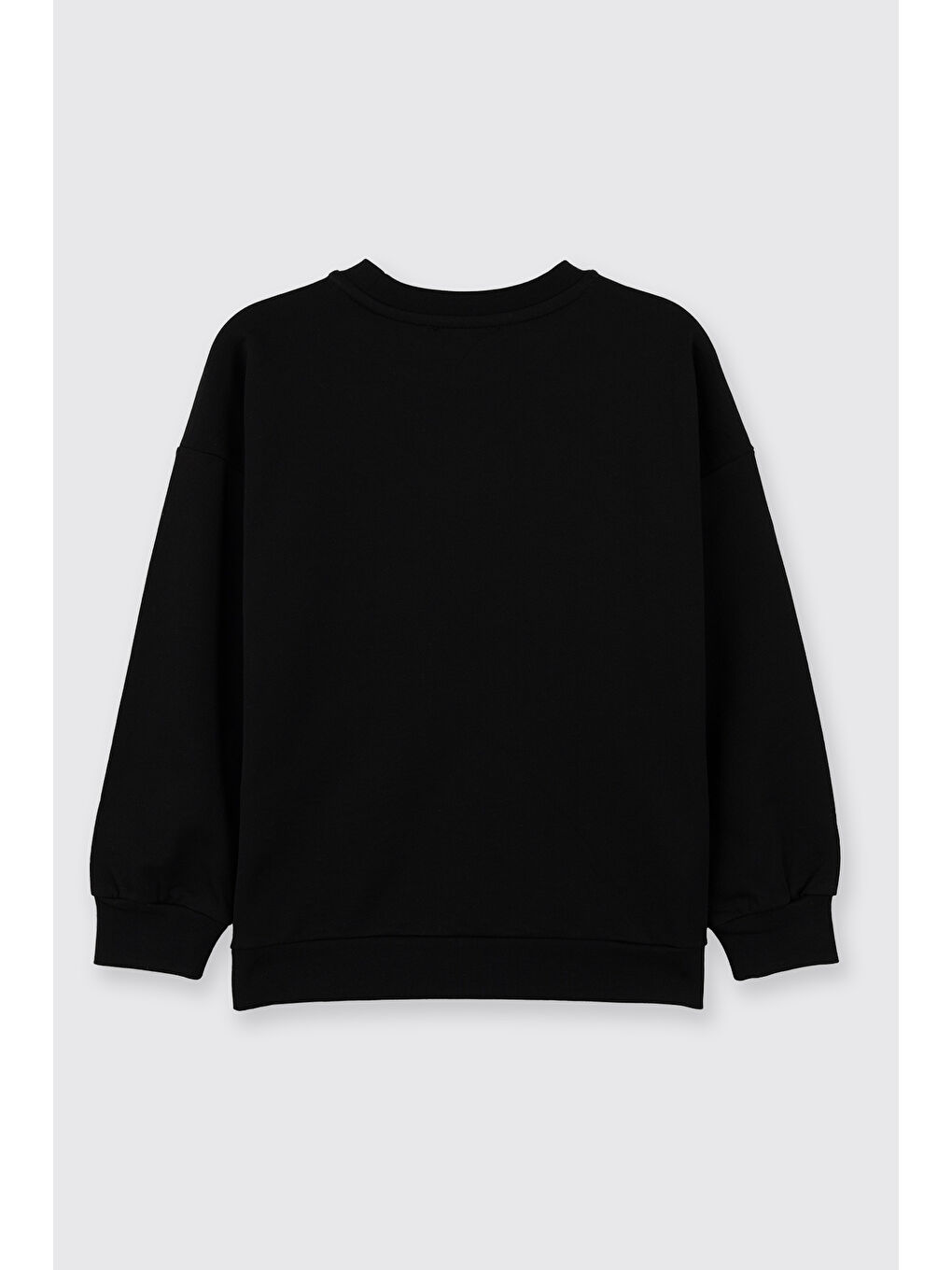 Erkek Çocuk Bisiklet Yaka Siyah Sweatshirt-2