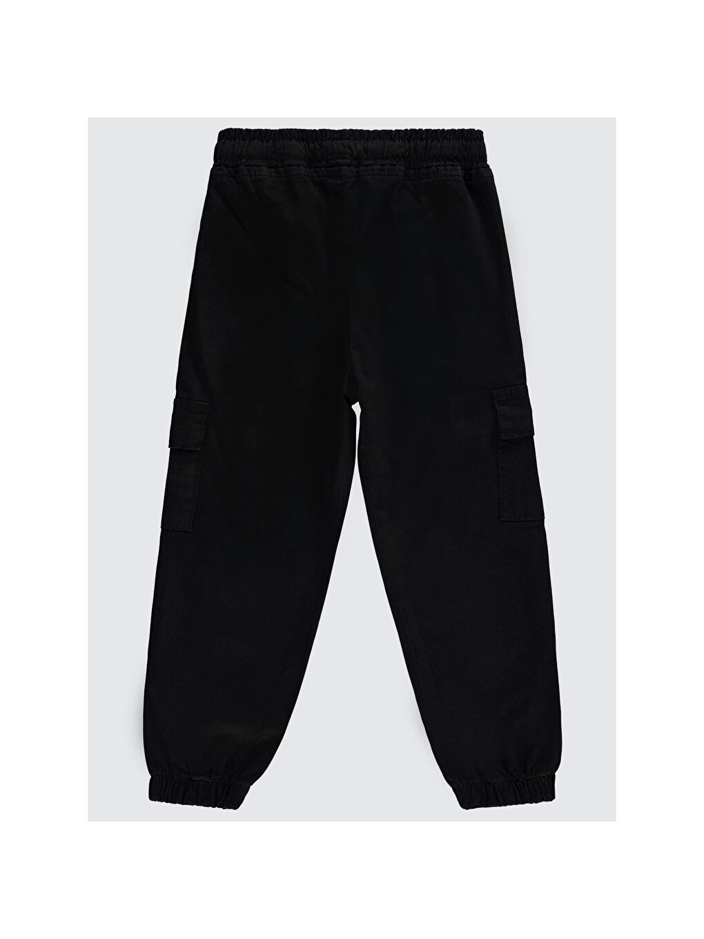 Boys Bel Paça Lastikli Kargo Cepli 6-9 Yaş Pantolon - Siyah 6-7 Yaş-9