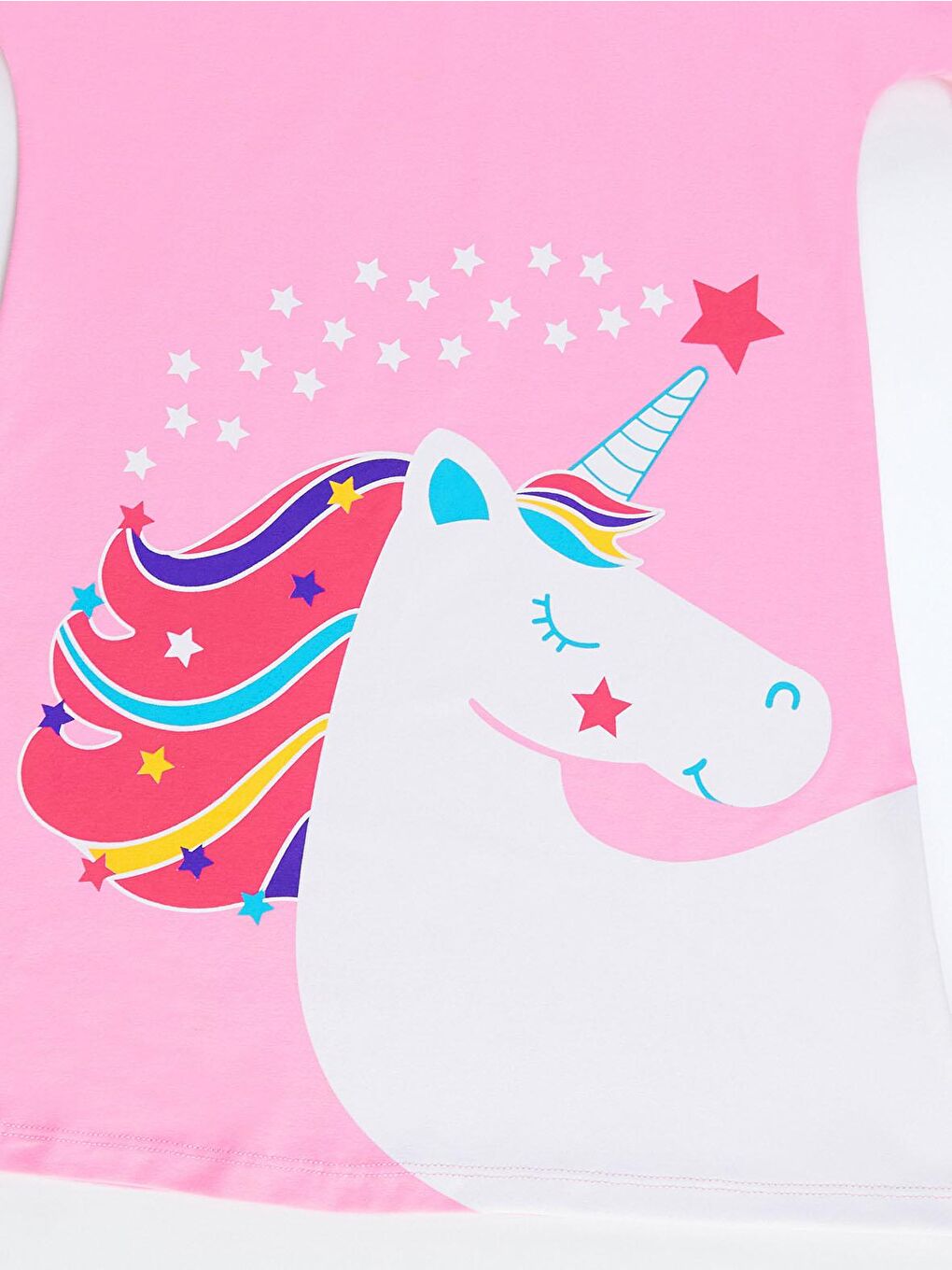 Denokids Pembe Unicorn Star Kız Çocuk Elbise - 4