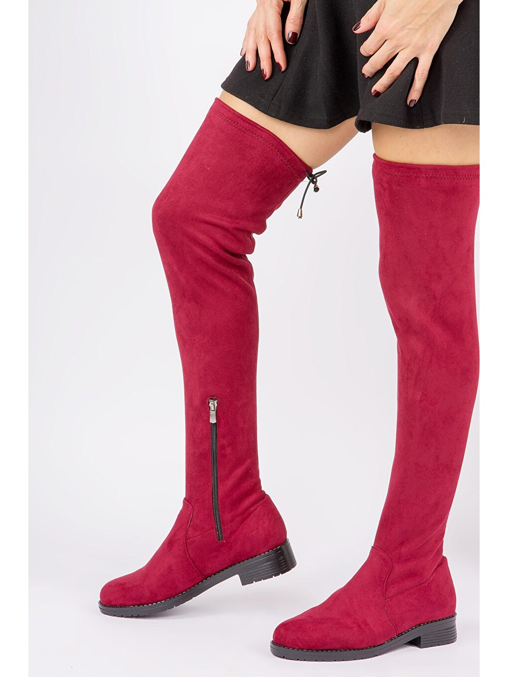 G268573002 Bordo Kadın Çizme