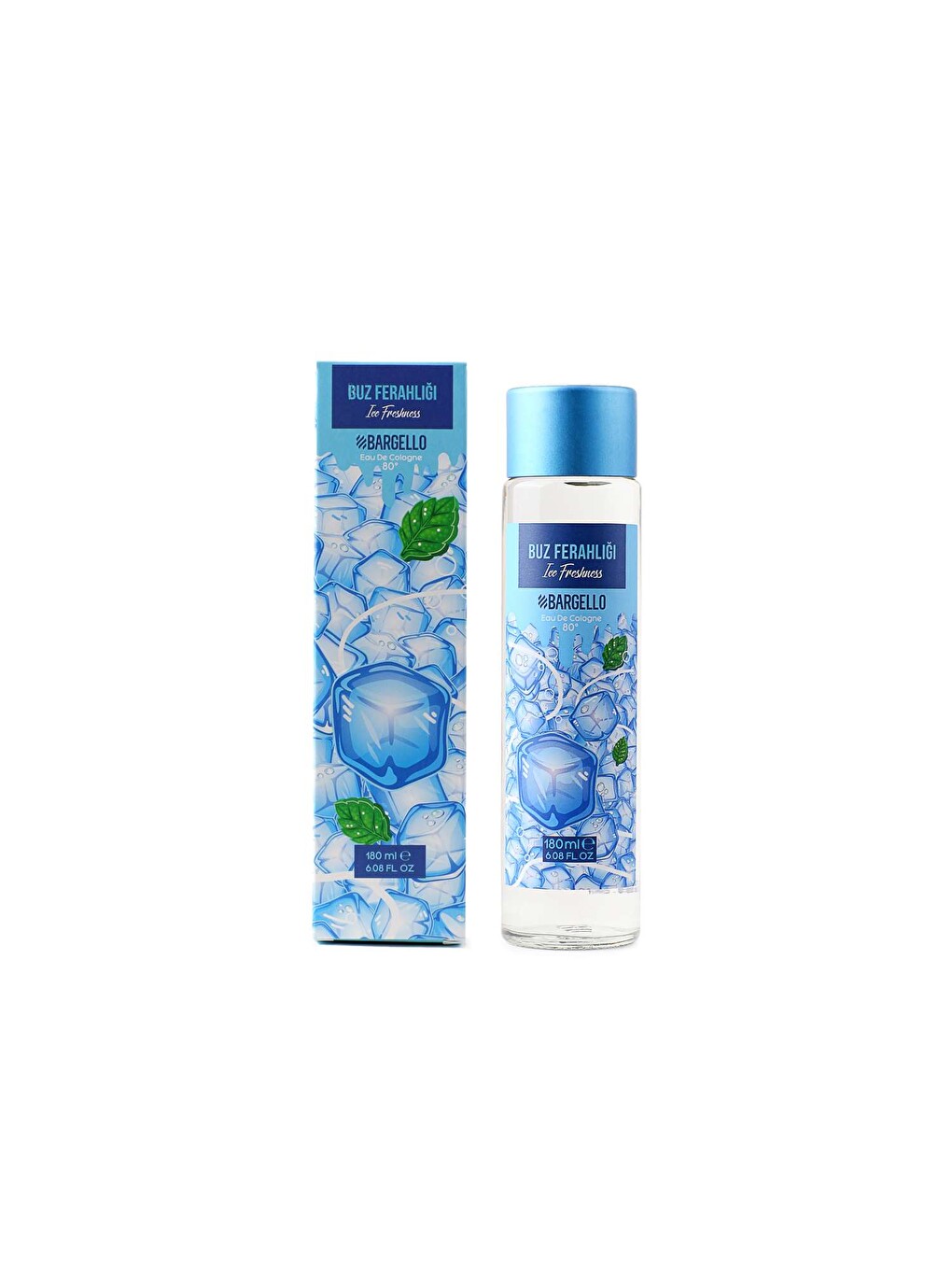 Buz Ferahliği 180 Ml Cam Dökme Kapak Kolonya Edc-1