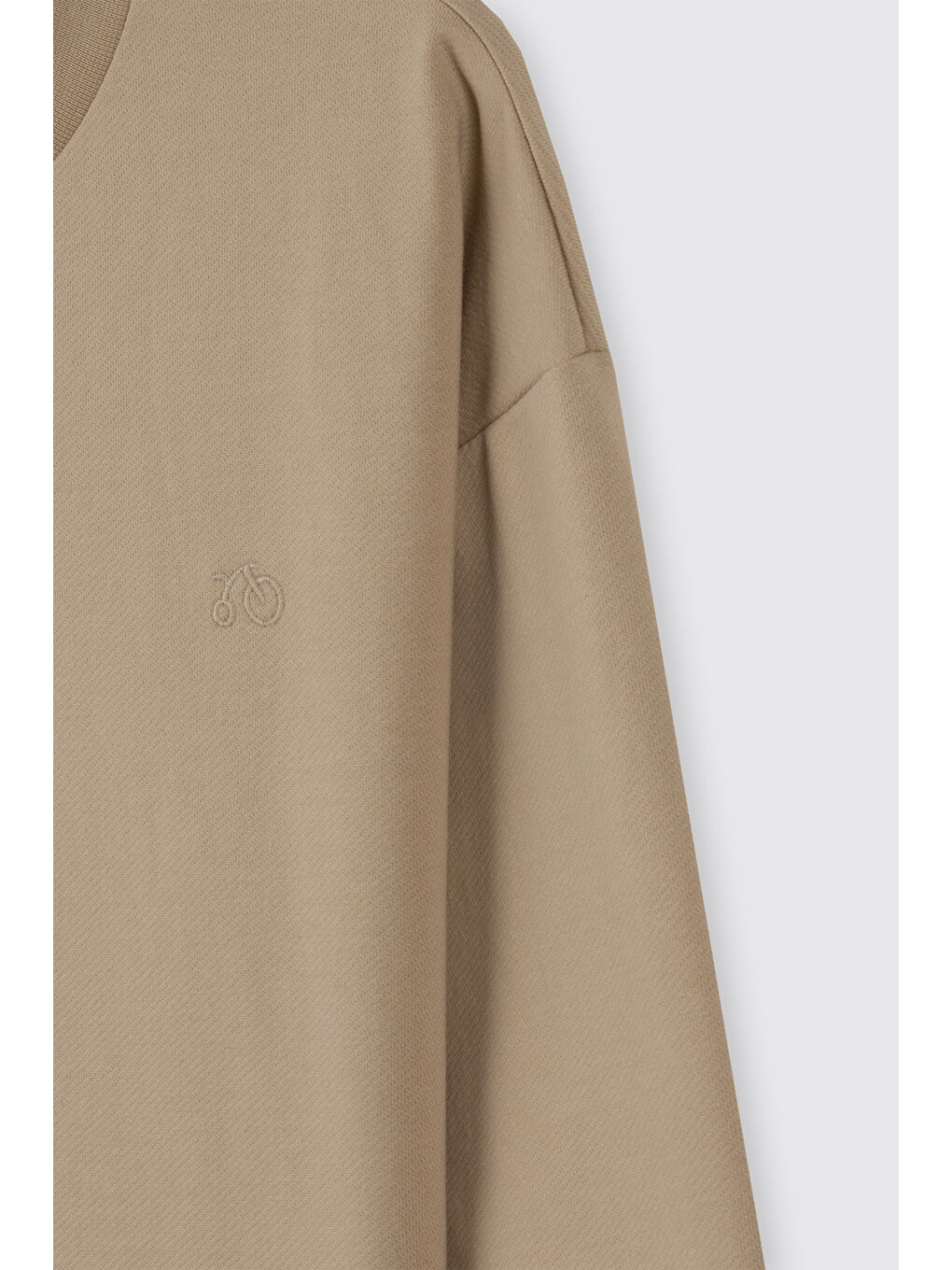 Erkek Çocuk Bisiklet Yaka Bej Sweatshirt-1