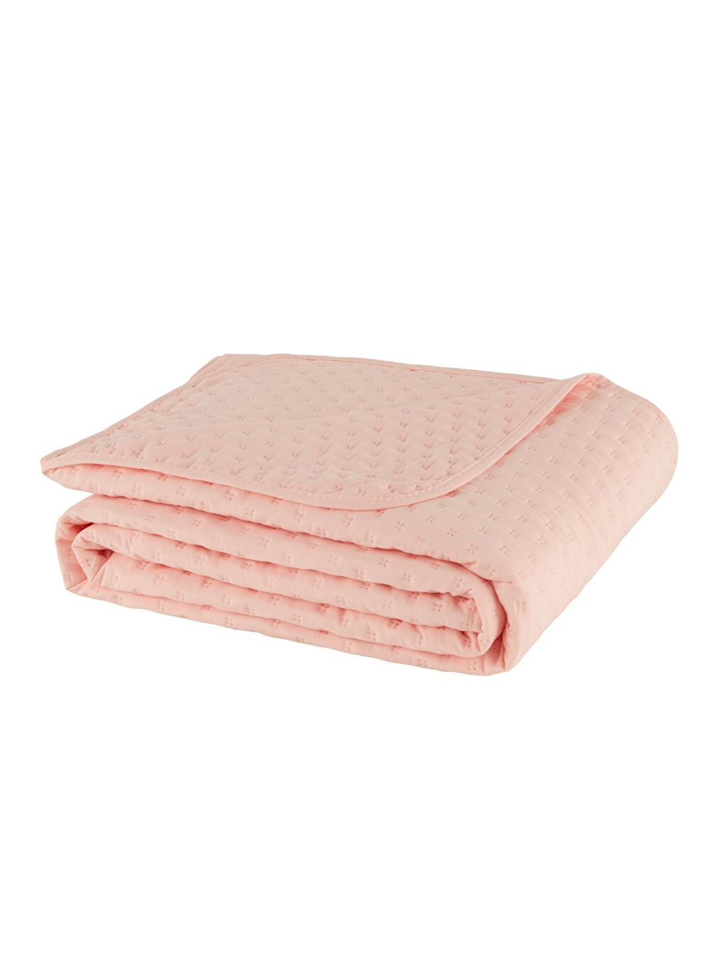 Pembe Çift Kişilik Yatak Örtüsü Pudra 230x250-5