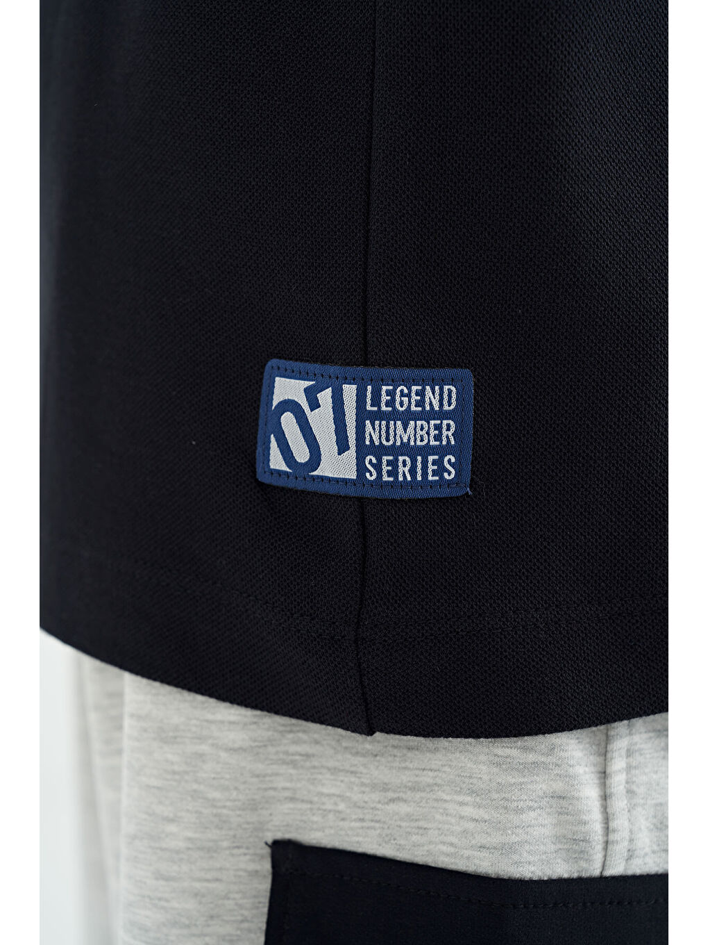 Lacivert Cep Detaylı O Yaka Standart Kalıp Erkek Çocuk Tişört - 11120-4