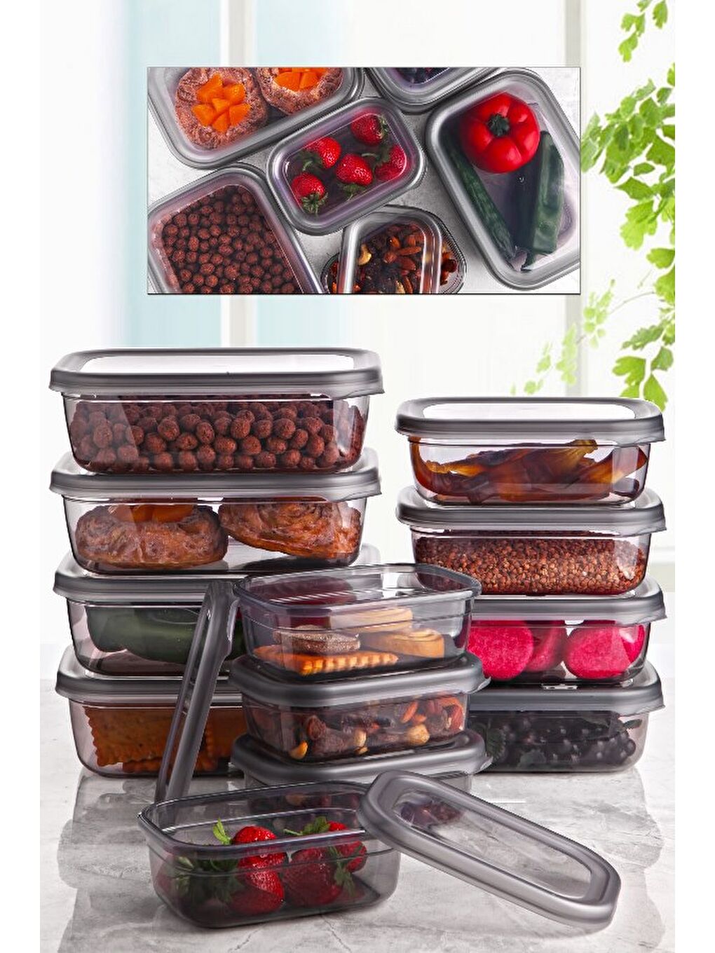 Renksiz 12'li Sakmala Takımı (400ml-670ml-1200ml)