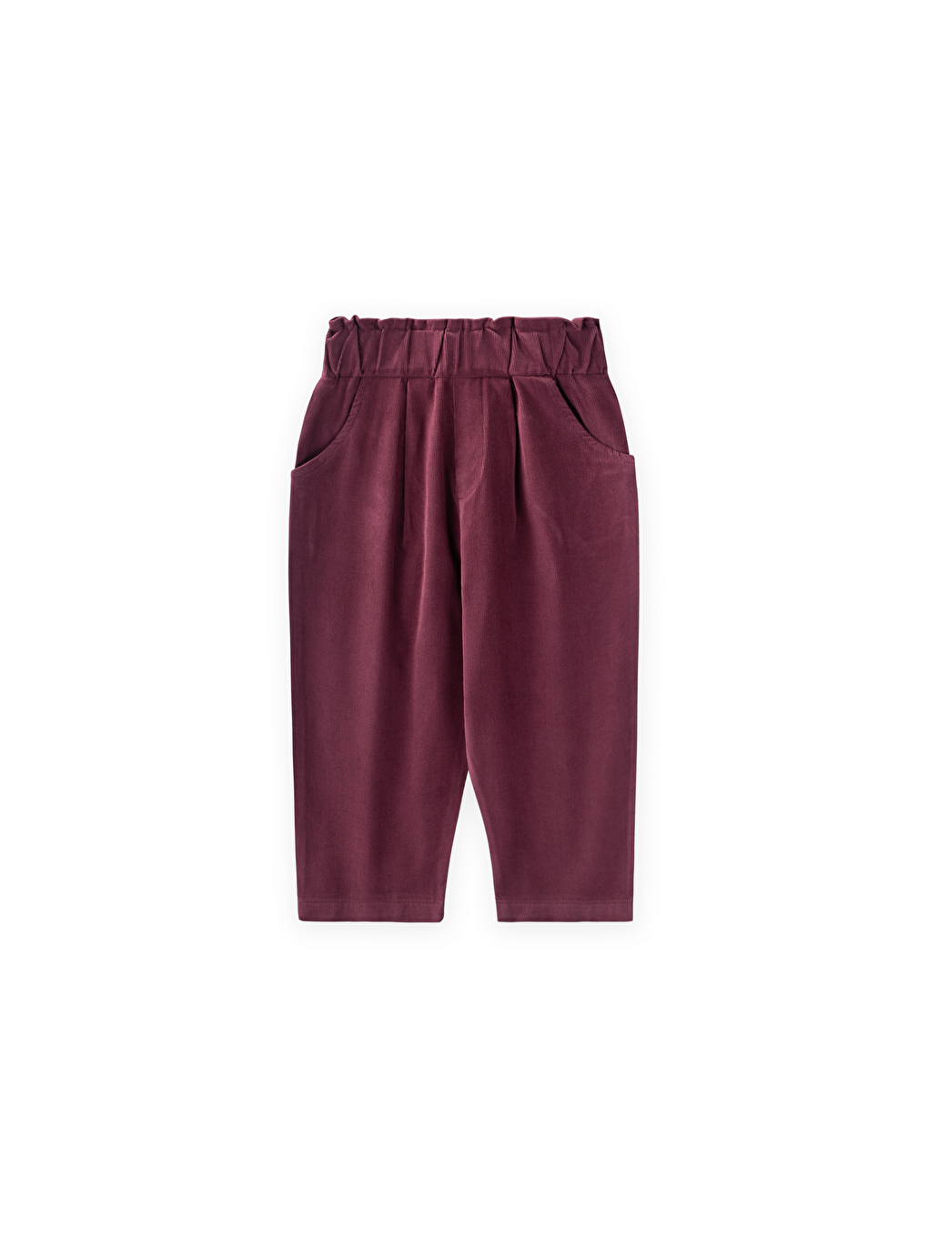 Kadife Boyfriend Pantolon 1-8 Yaş Mürdüm