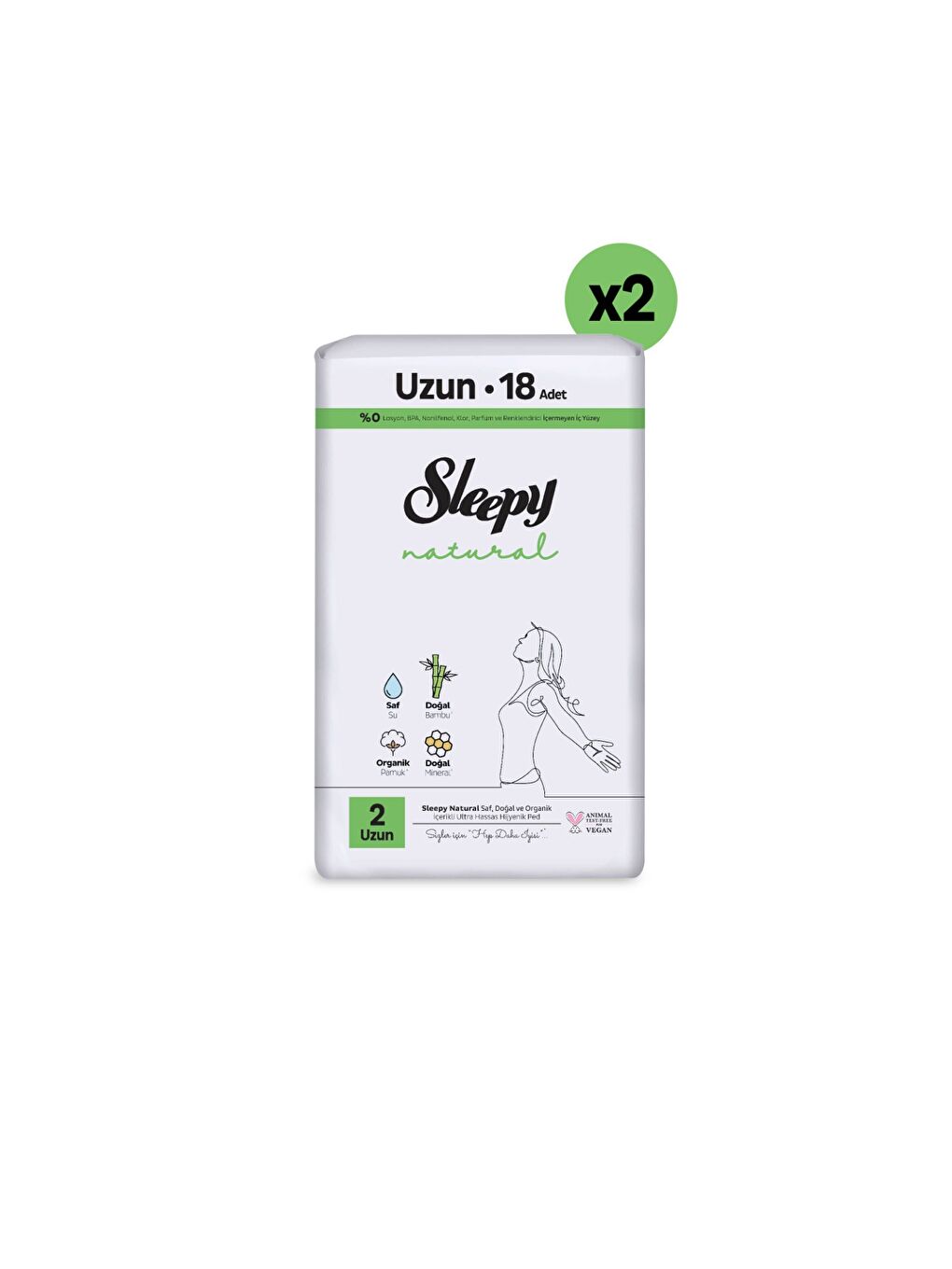 Natural Ultra Hassas Hijyenik Ped Uzun 36 Adet-1