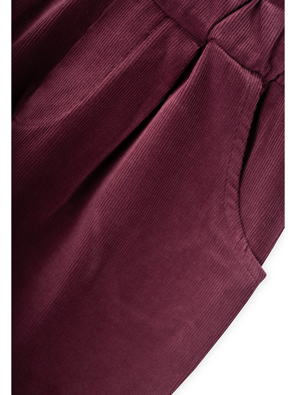 Kadife Boyfriend Pantolon 1-8 Yaş Mürdüm-2