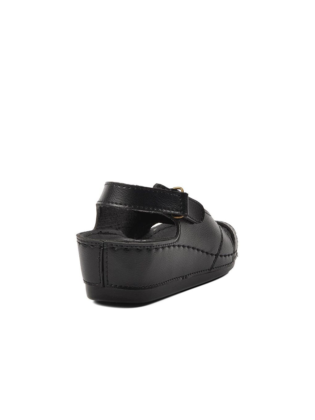 15.027 Siyah Kadın Dolgu Topuk Sandalet-3