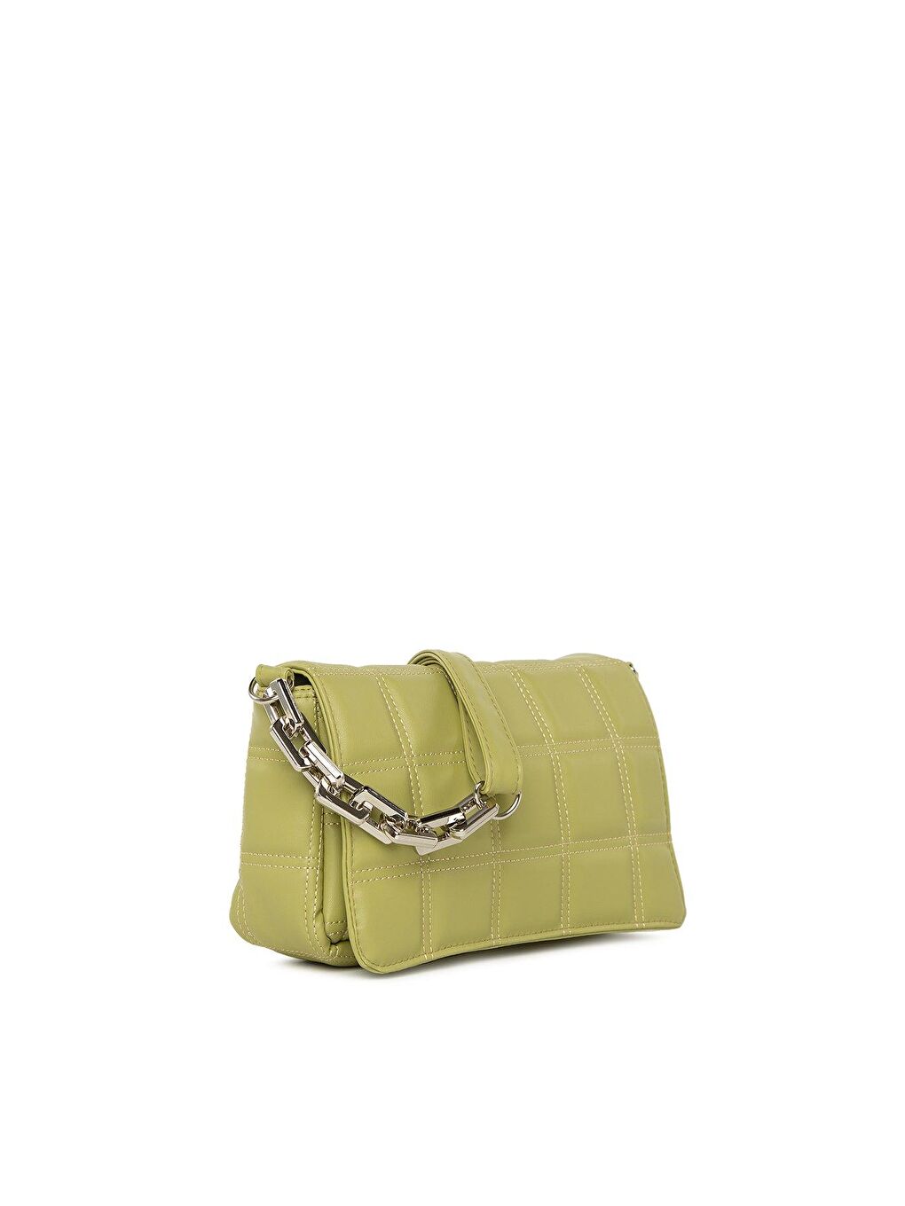 Haki Nakışlı Kapaklı Mini Çanta-1