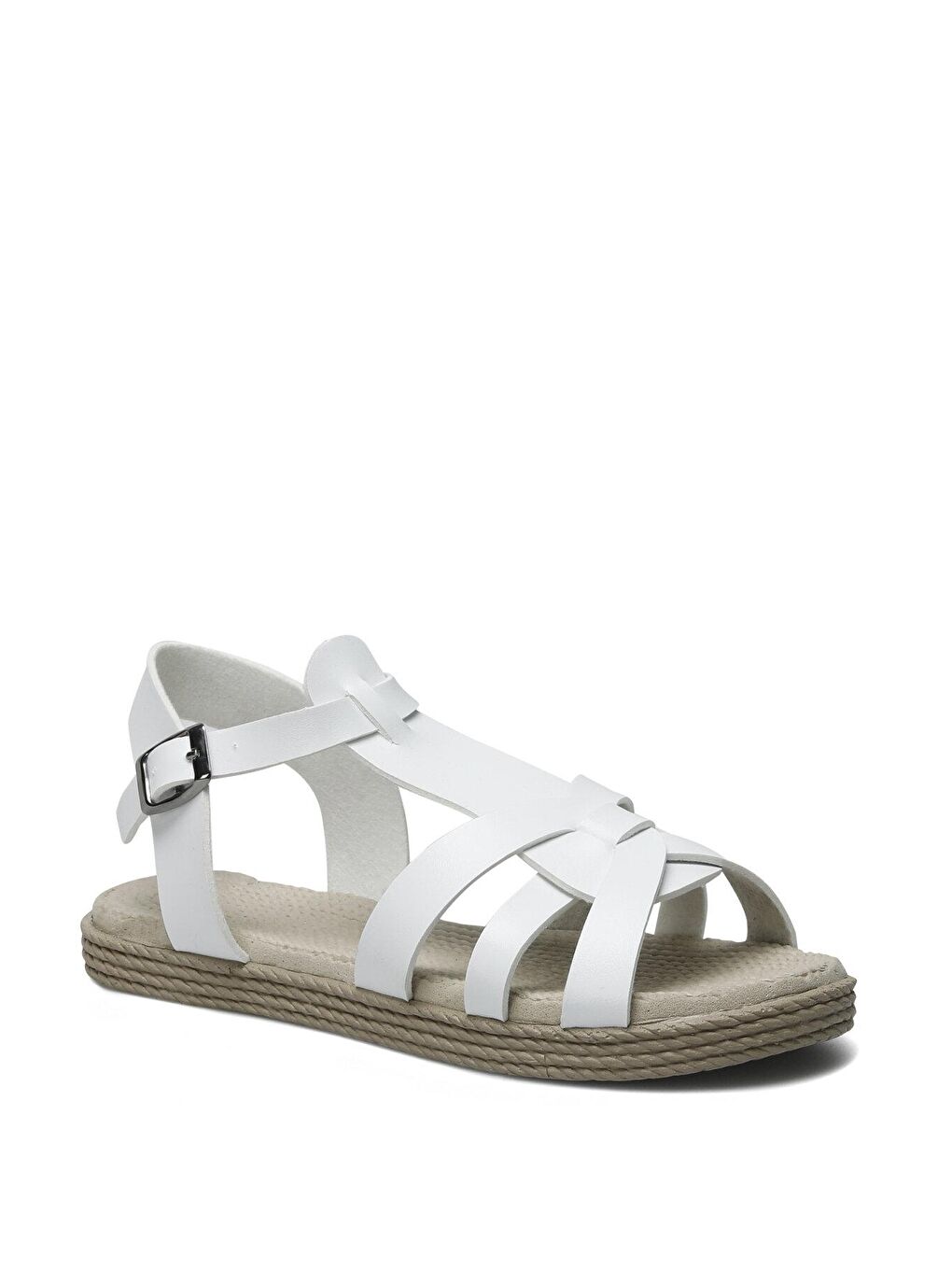 BECA 2FX Beyaz Kadın Düz Sandalet-1
