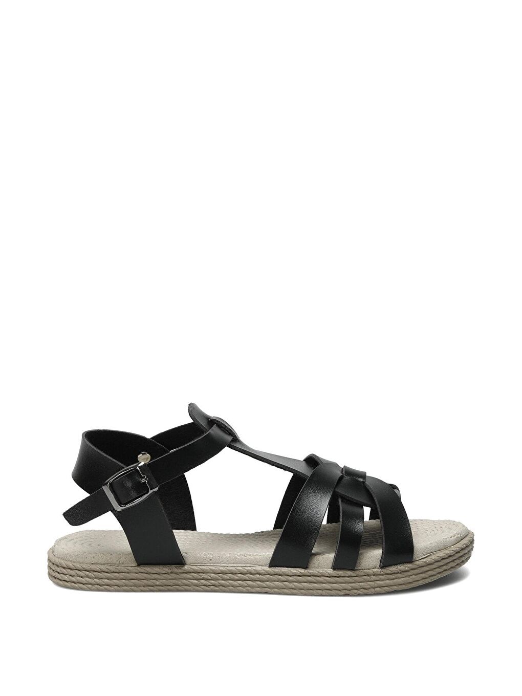 BECA 2FX Siyah Kadın Düz Sandalet