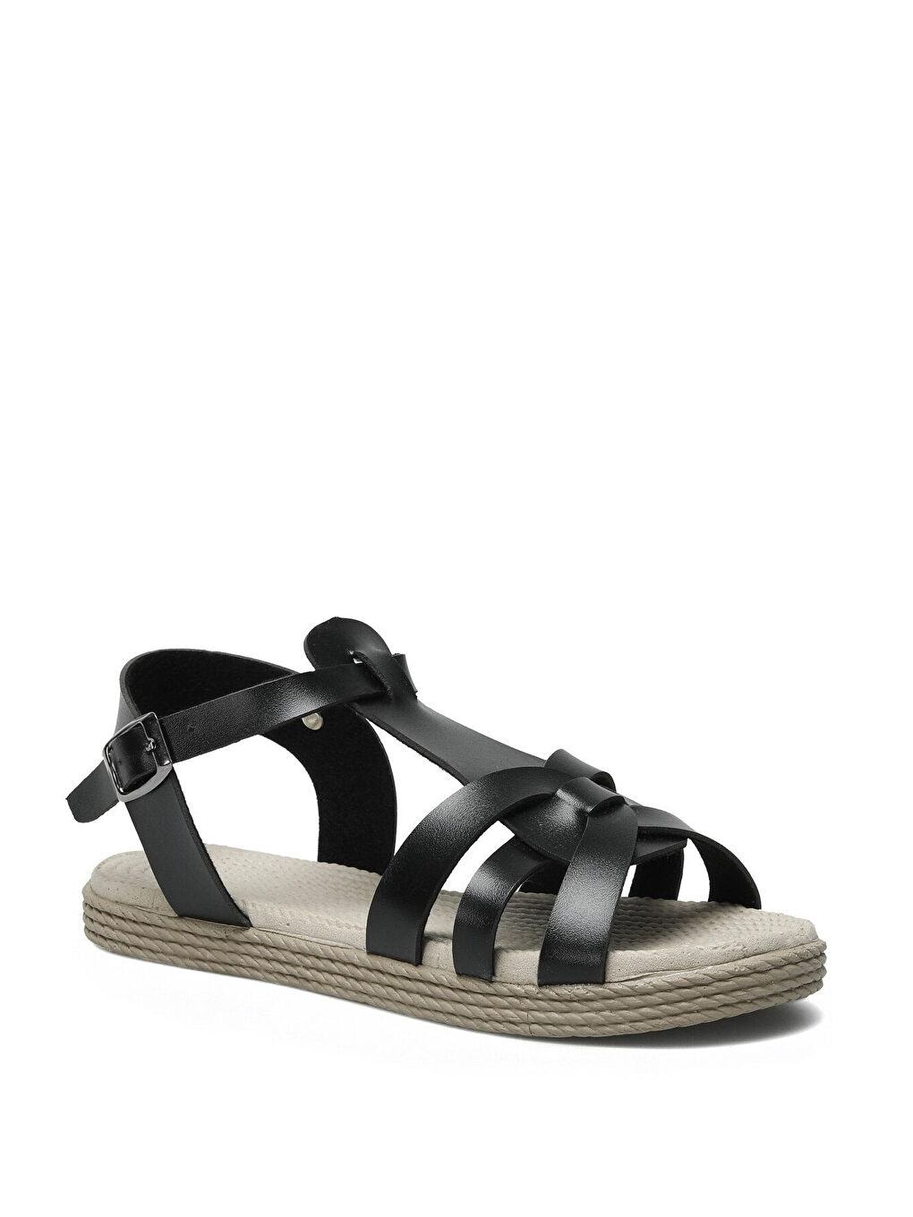 BECA 2FX Siyah Kadın Düz Sandalet-2