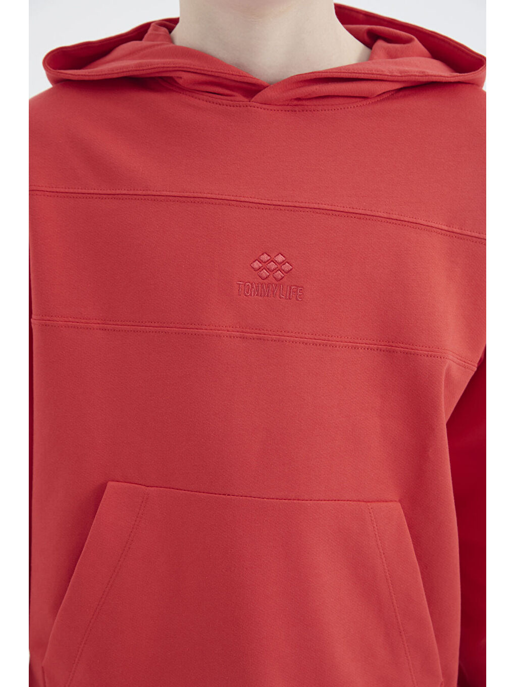 Kırmızı Fiesta Kapüşonlu Basic Erkek Çocuk Sweatshirt - 11181-2