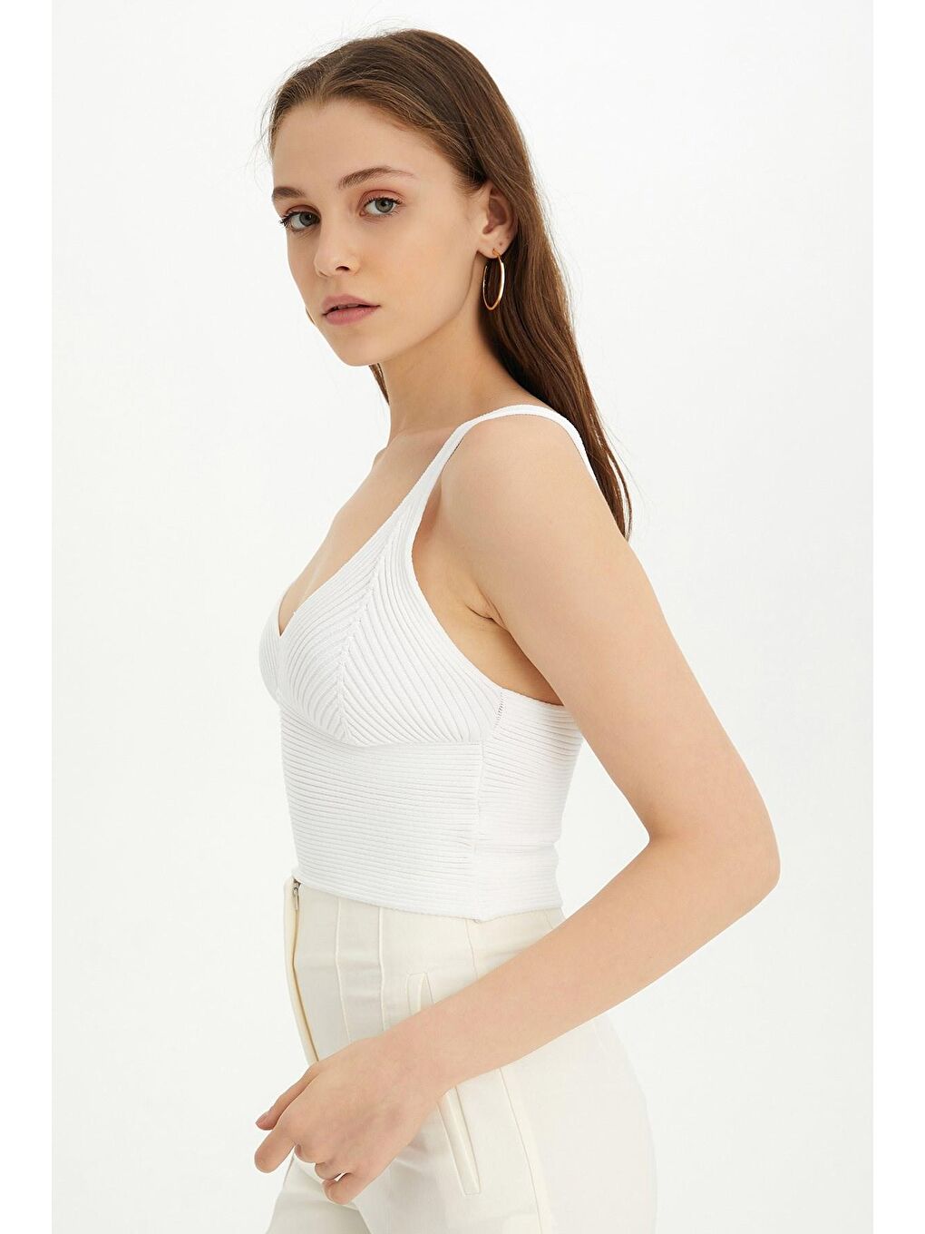 Ekru Atlet Bluz Triko Takım-2