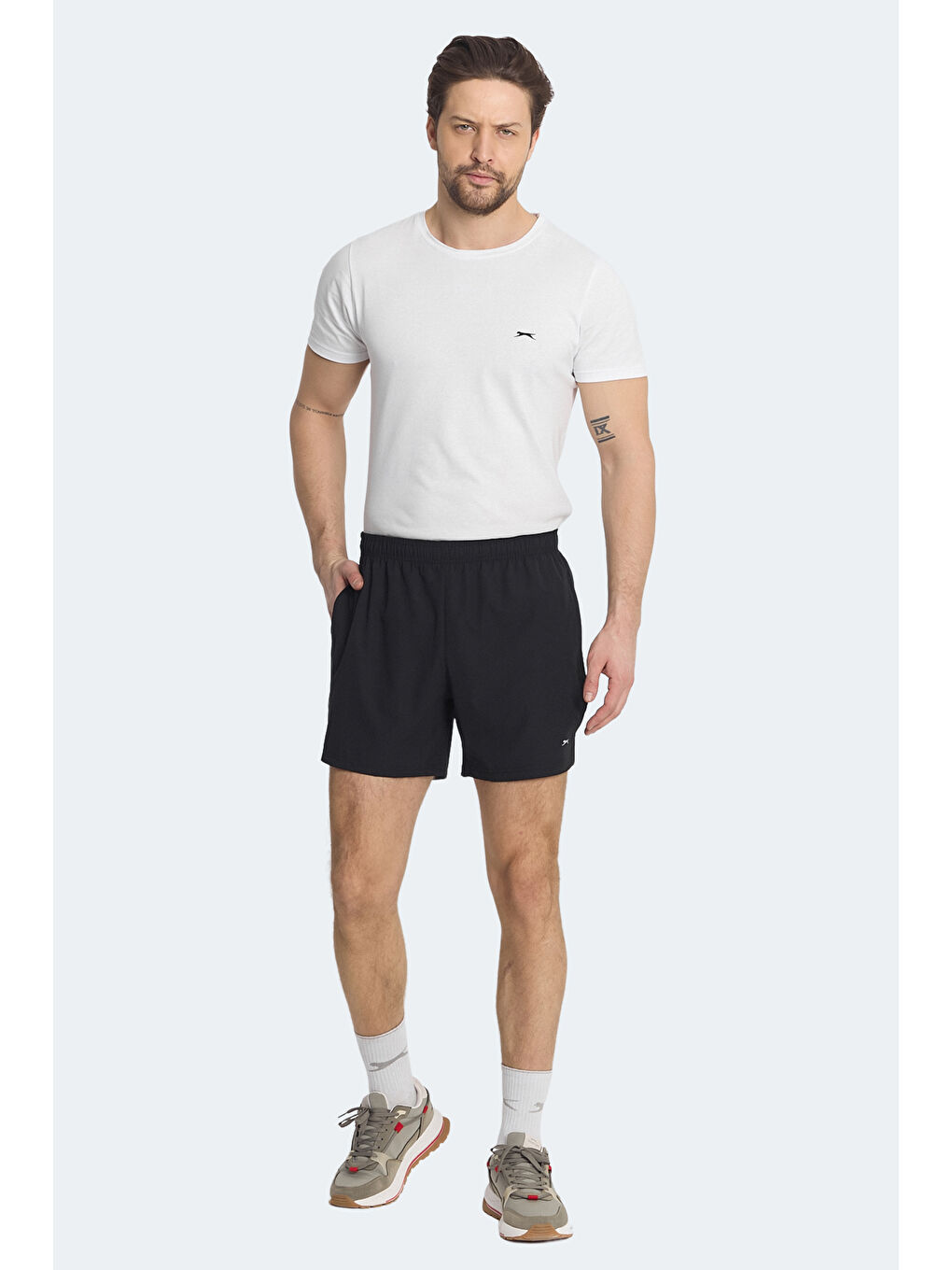 ROMANO Erkek Cepli Fıtness Siyah Şort-3