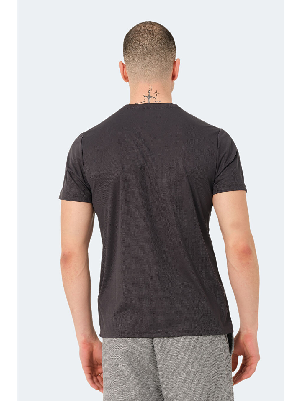 Erkek Tişört Koyu Gri-1