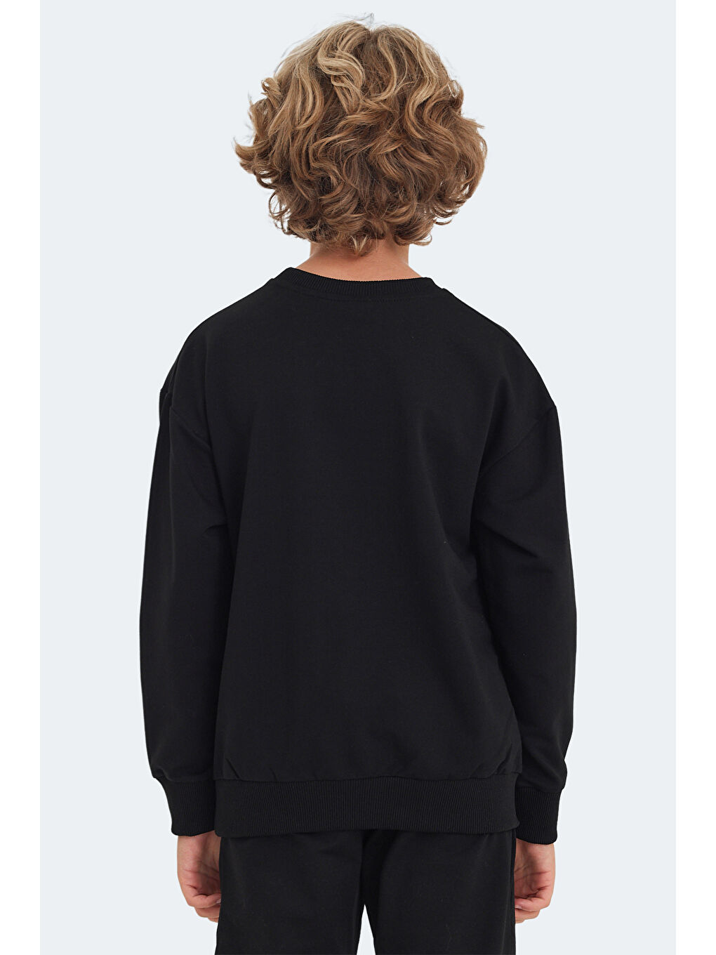 LAST Unisex Çocuk Siyah Sweatshirt-1