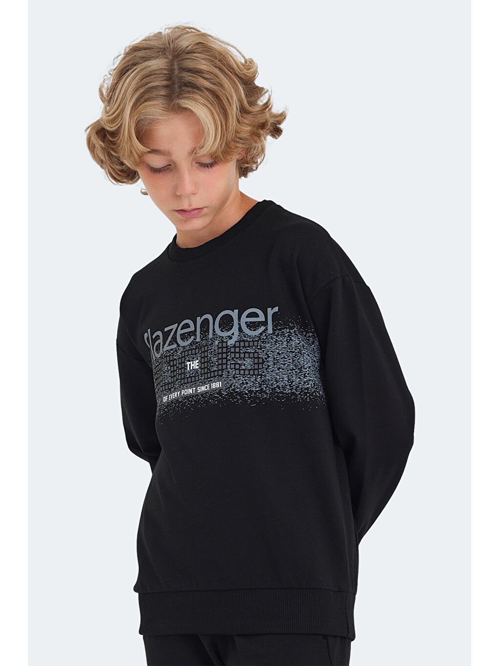 LAST Unisex Çocuk Siyah Sweatshirt-2