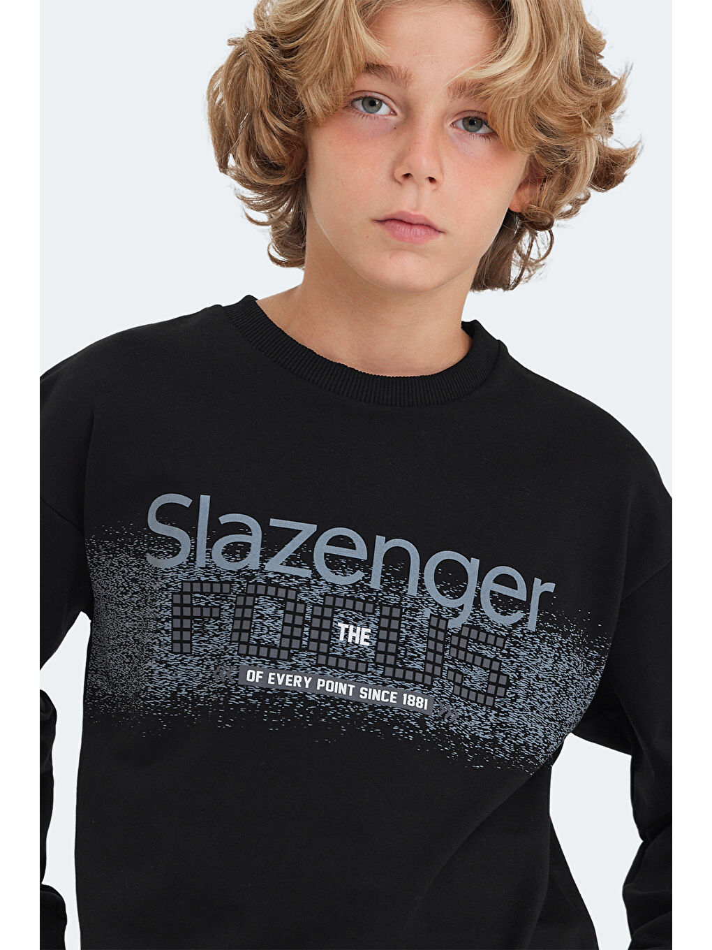 LAST Unisex Çocuk Siyah Sweatshirt-3