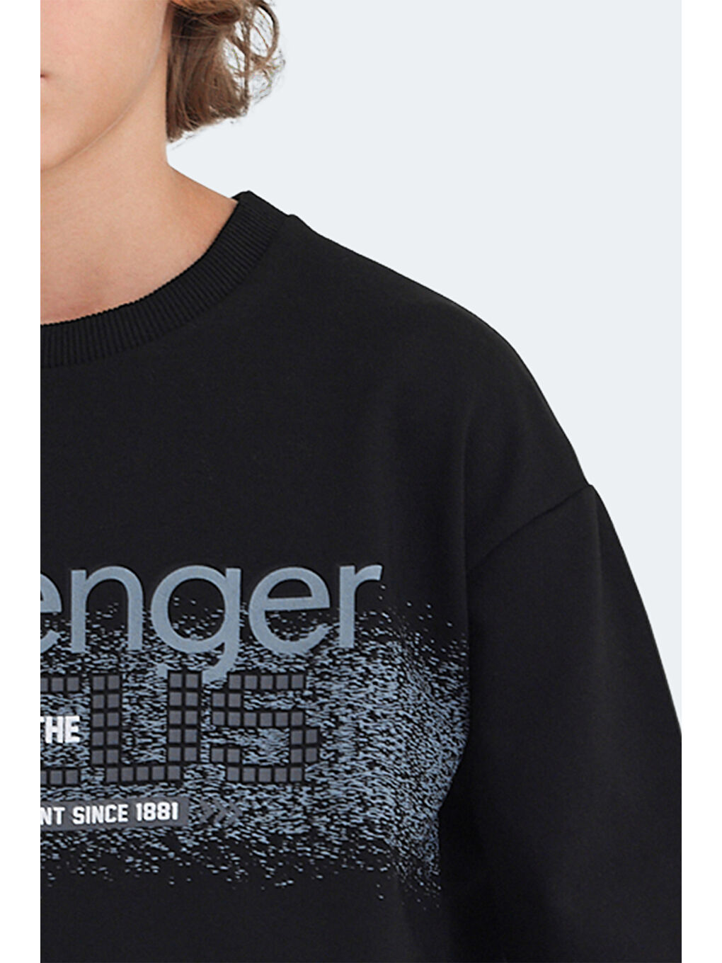 LAST Unisex Çocuk Siyah Sweatshirt-4