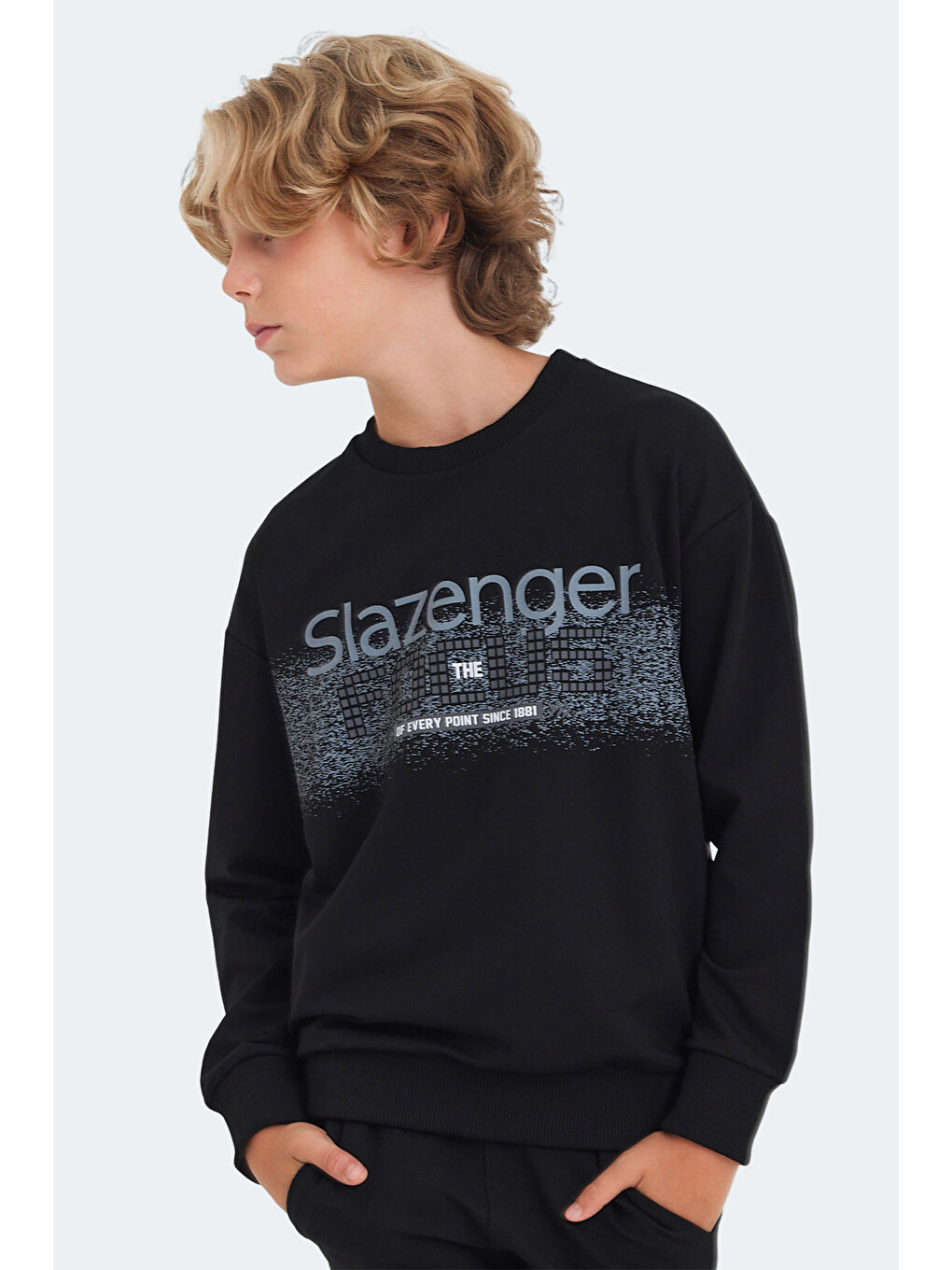 LAST Unisex Çocuk Siyah Sweatshirt-5