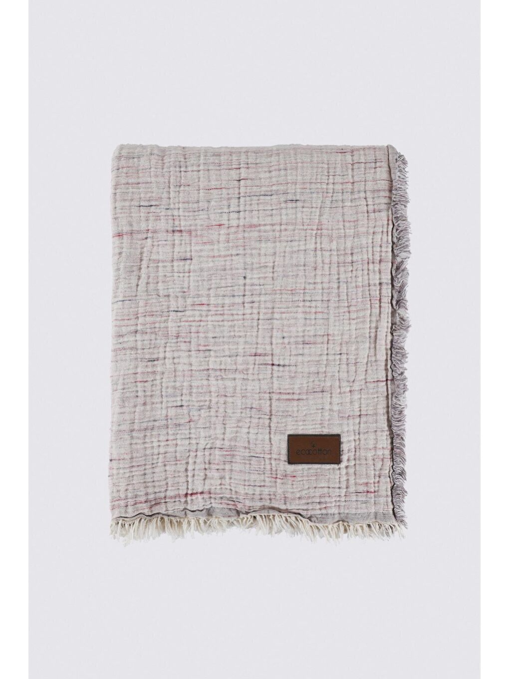 Gri Muna Tek Kişilik Yatak Örtüsü %100 Organik Pamuk Inject-1