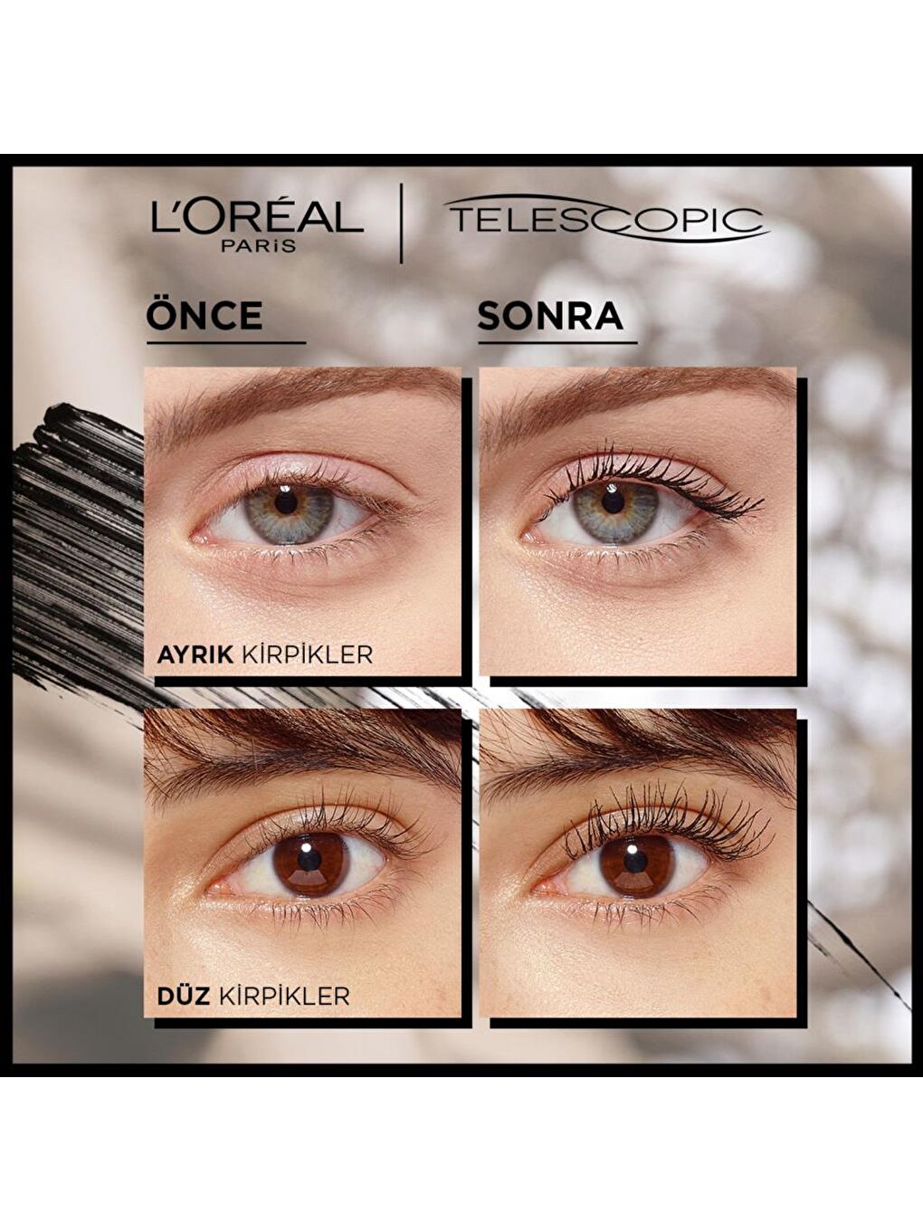 L'Oreal Paris Siyah Telescopic Carbon Black Maskara - Siyah - 2