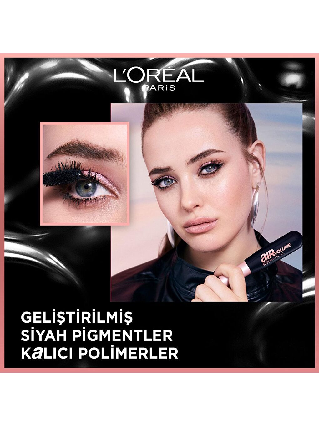 L'Oreal Paris Siyah Air Mega Black Maskara - 30 Saate Kadar Kalıcı - Ekstra Siyah - 4