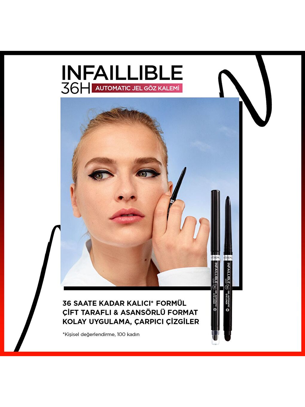 L'Oreal Paris Siyah Infaillible Automatic Jel Göz Kalemi - Yoğun Siyah - 1