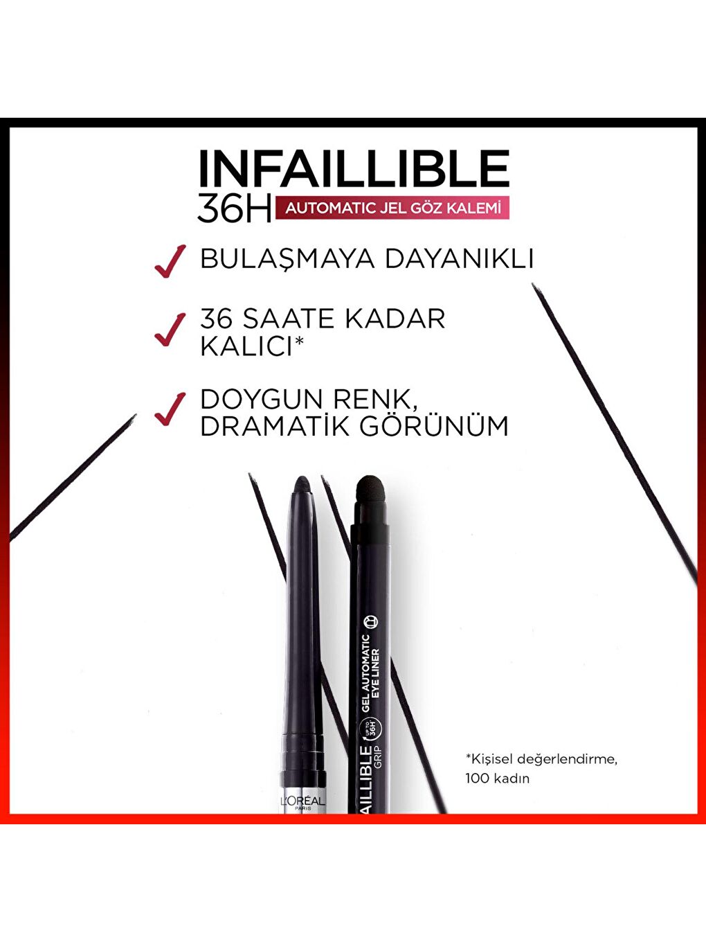 L'Oreal Paris Siyah Infaillible Automatic Jel Göz Kalemi - Yoğun Siyah - 2