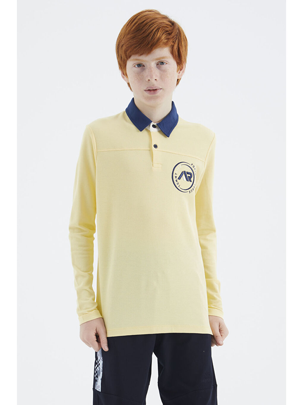 Sarı Polo Yaka Erkek Çocuk Tişört - 11172-3