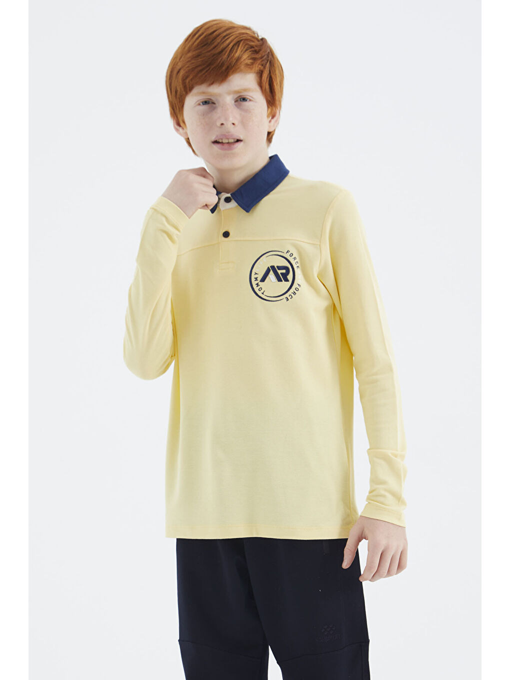Sarı Polo Yaka Erkek Çocuk Tişört - 11172-4