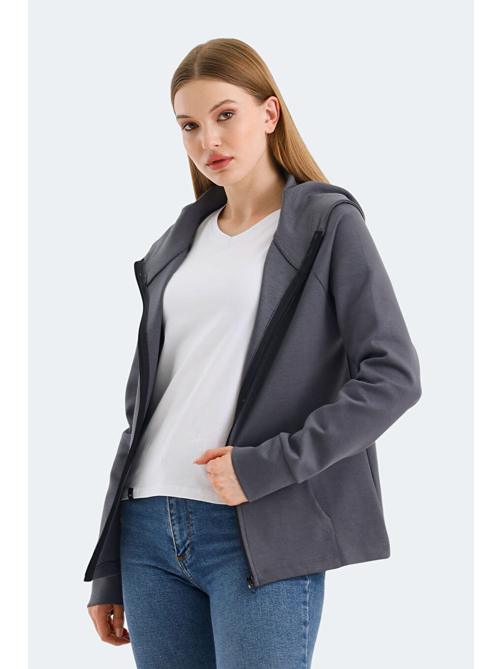 VASCO Kadın Koyu Gri Sweatshirt-2