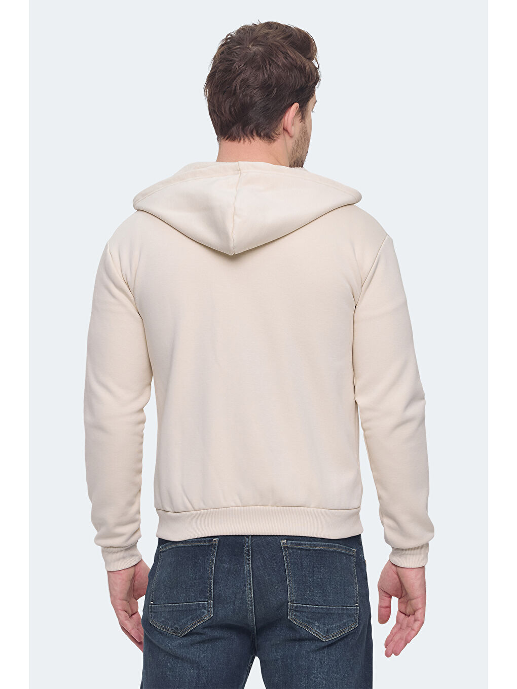 Kahverengi KOZZAX Erkek Fermuarlı Sweatshirt Kahve-1