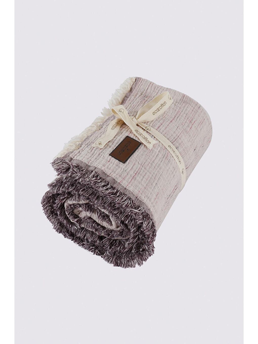 Mor Muna Tek Kişilik Yatak Örtüsü %100 Organik Pamuk Inject-2