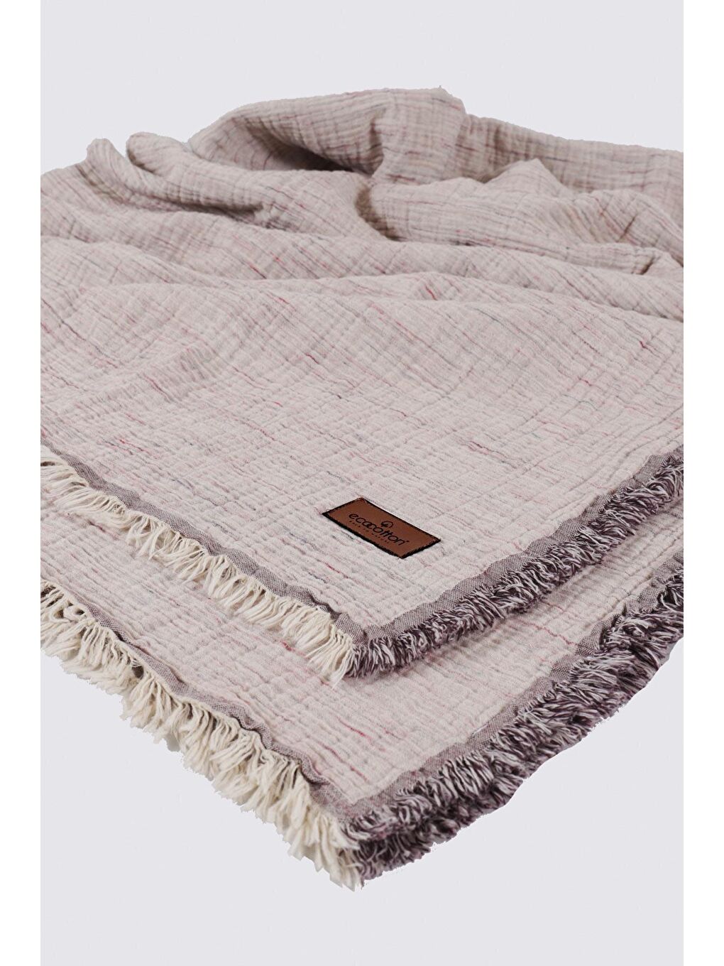 Mor Muna Tek Kişilik Yatak Örtüsü %100 Organik Pamuk Inject-3