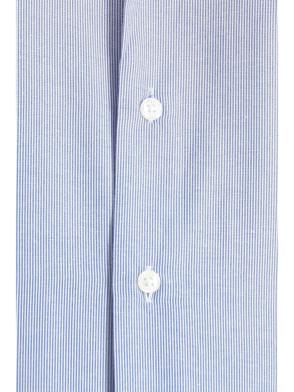 Lacivert Uzun Kol Klasik Çizgili Pamuklu Kolay Ütülenebilir Gömlek-4