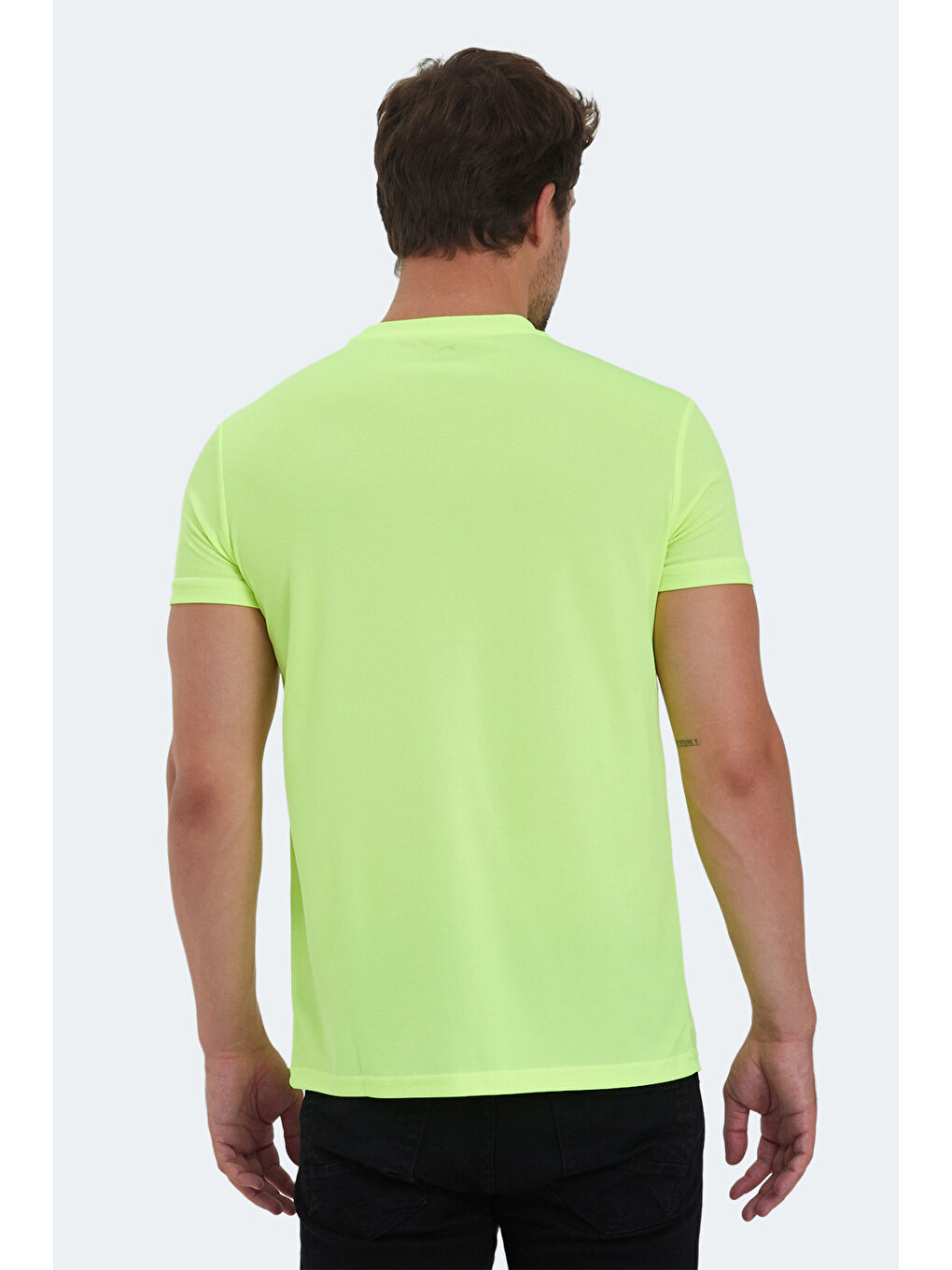 OMAR KTN Erkek Neon Sarı Tişört-1