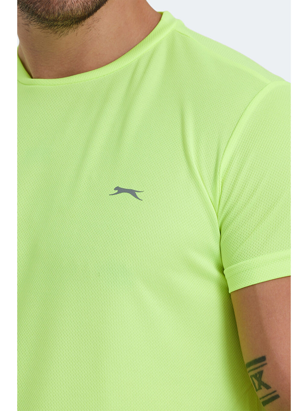 OMAR KTN Erkek Neon Sarı Tişört-3