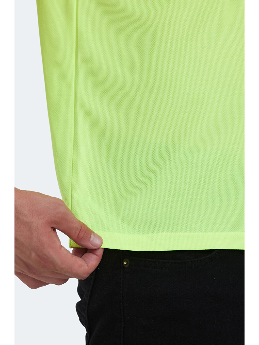 OMAR KTN Erkek Neon Sarı Tişört-4