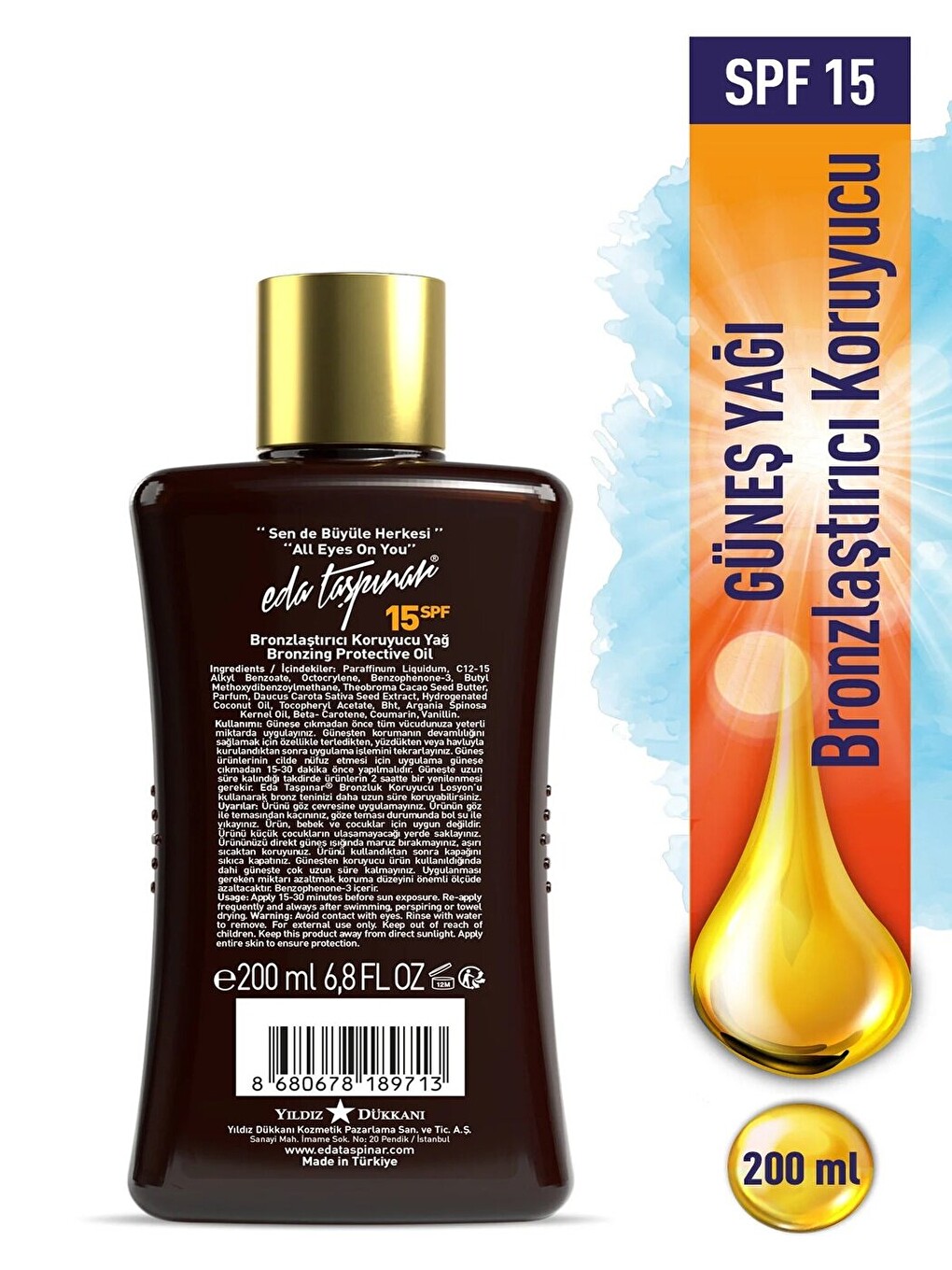 Bronzlaştırıcı Koruyucu Yağ Spf 15 - 200 Ml-1
