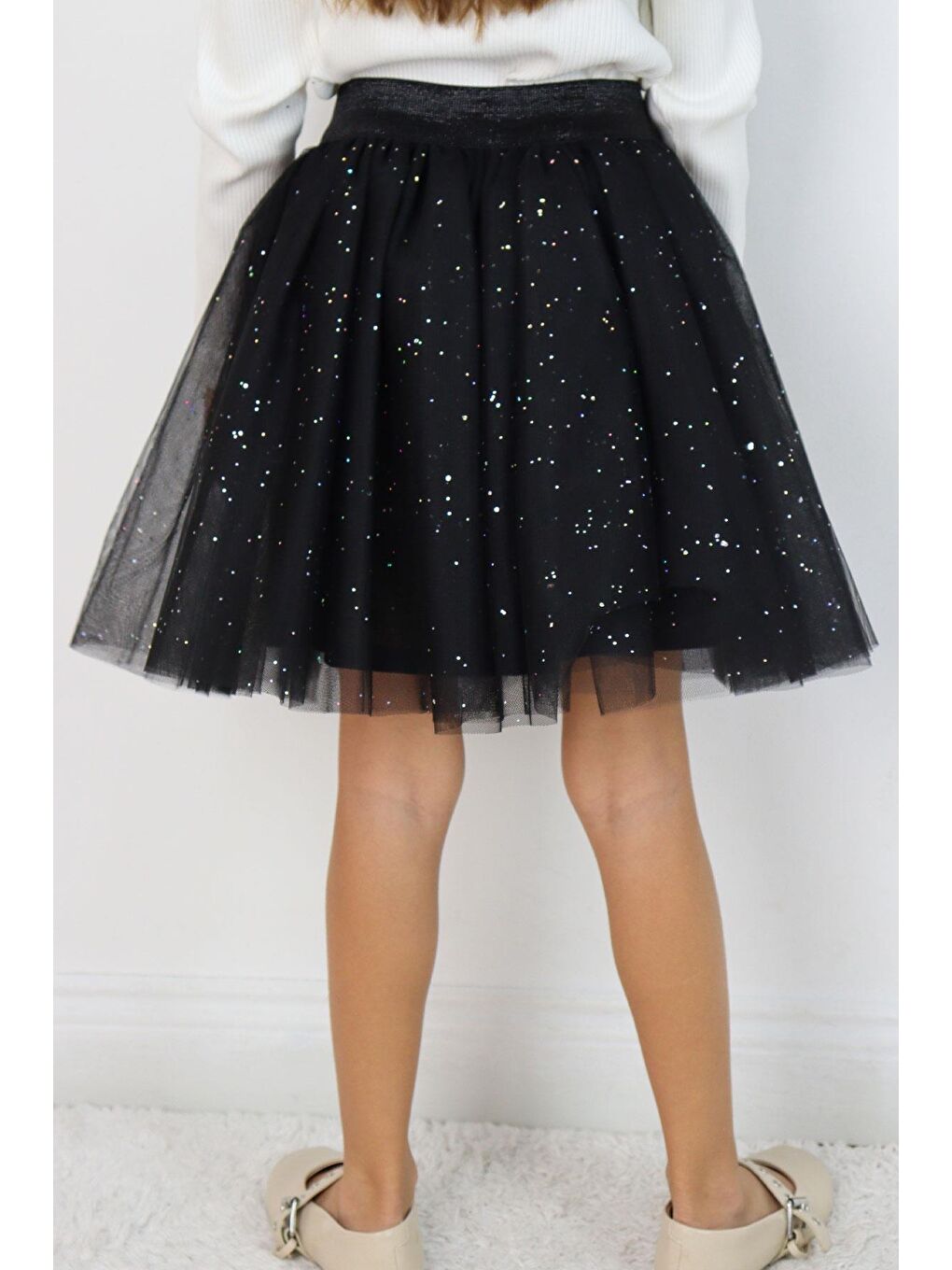 Kız Çocuk Tütü Etek Sim Detaylı Siyah (9 Yaş)-2