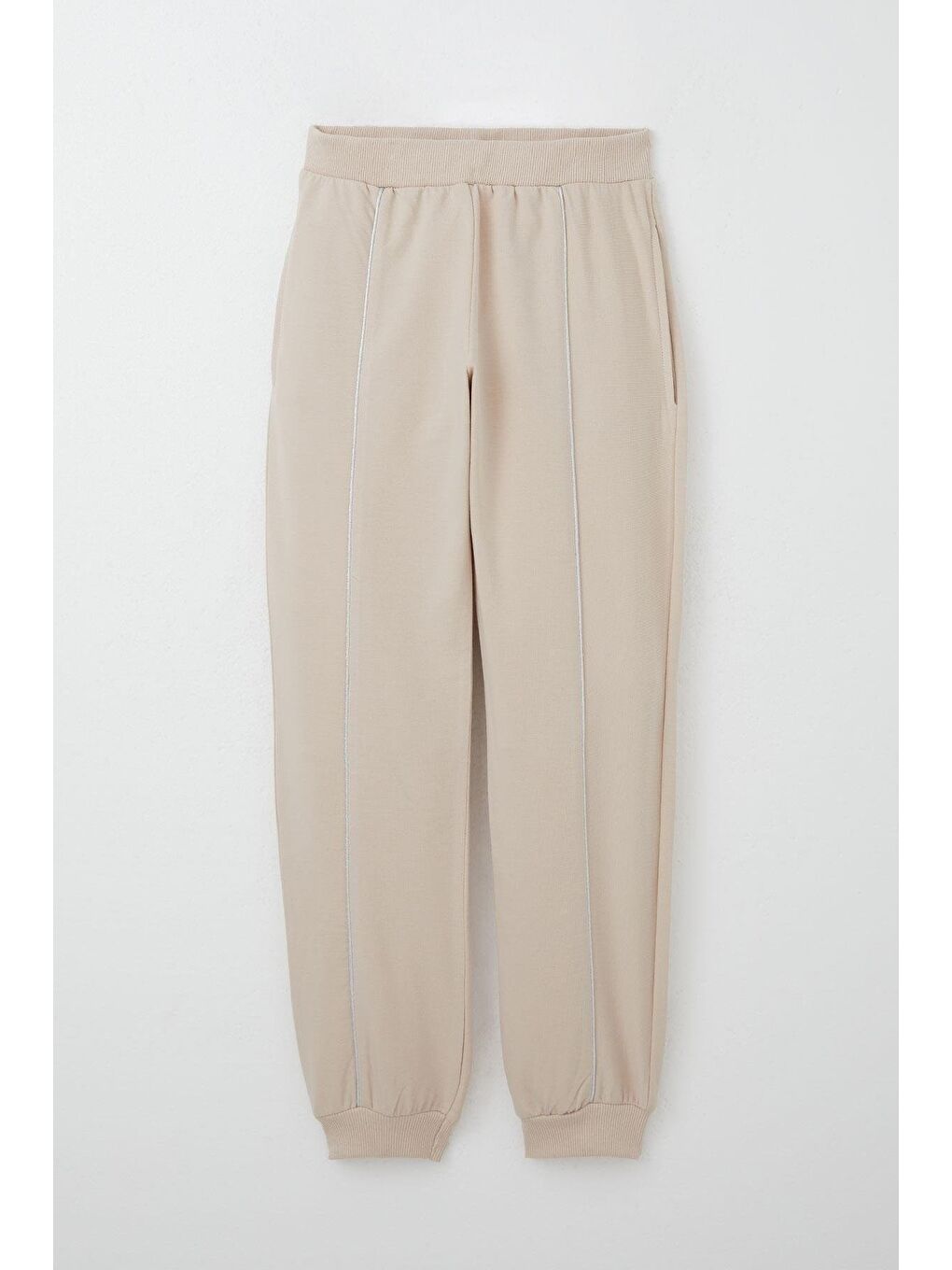 Kız Çoçuk Eşofman Takım Balıkçı Yaka Kapüşonlu Bej (9-12 Yaş)-6