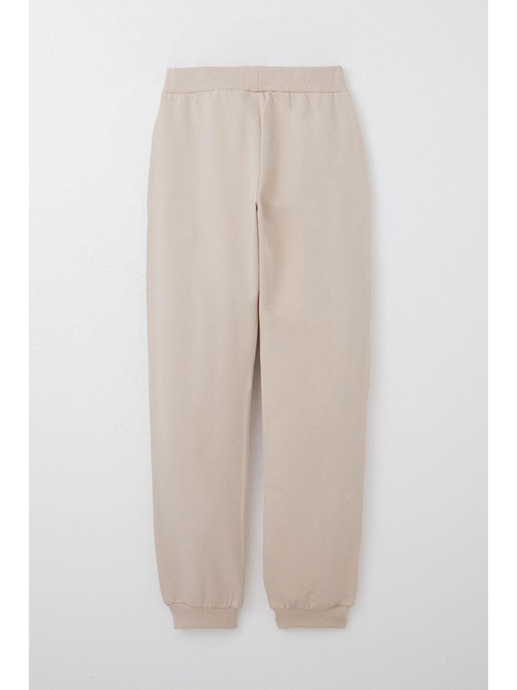 Kız Çoçuk Eşofman Takım Balıkçı Yaka Kapüşonlu Bej (9-12 Yaş)-8